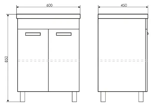 Тумба-умывальник напольная Comforty Чезана 60 белый 00003120091CF