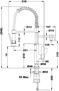 Смеситель для кухни с 2-мя изливами Teka FOT 999 хром 116010003, 2