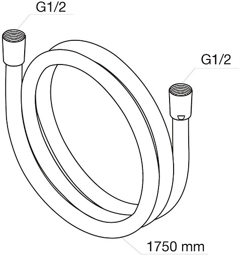 Шланг для душа Damixa 175см хром 760400164