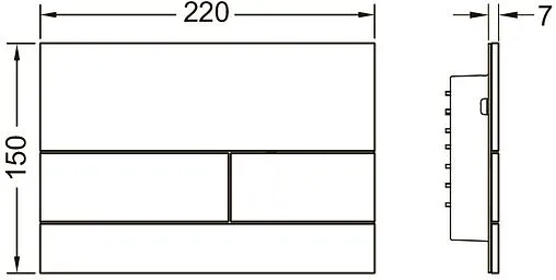 Клавиша смыва для унитаза TECEsquare II 9240824 белый матовый