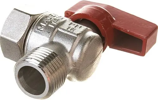 Кран шаровый с накидной гайкой угловой ¾"н x ¾"нг Elsen EV95.3434