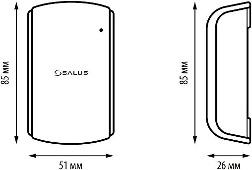 Беспроводной комнатный терморегулятор ZigBee Salus SMART HOME белый TS600