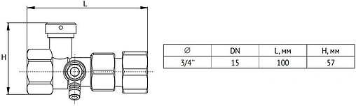 Присоединительный комплект для расширительного бака ¾&quot;в x ¾&quot;в x ш Uni-Fitt 261G3000