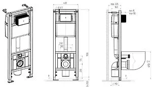Инсталляция для подвесного унитаза Bas ИУ00001, 2