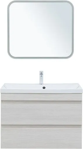 Тумба-умывальник подвесная Aquanet Нота New 100 дуб холден 00334206+00204096