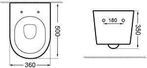 Унитаз подвесной безободковый Aquanet Zvezda Rimless белый ZV-2 Унитаз подвесной безободковый Aquanet Zvezda Rimless белый ZV-2, 2