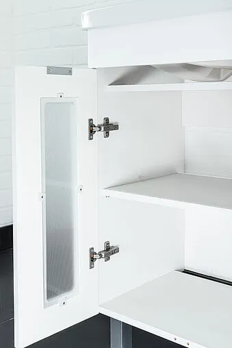 Тумба-умывальник напольный Айсберг Кристалл 80 белый DA1803T+1WH302251