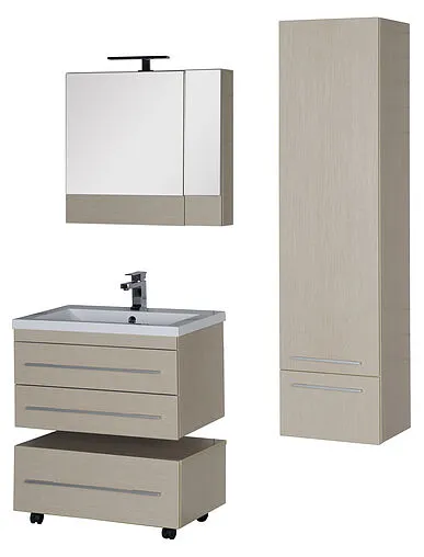 Шкаф-зеркало Aquanet Нота 75 L светлый дуб 00158857