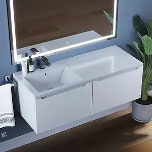 Тумба-умывальник подвесная Uperwood Tanos 120 L белый 291021017 Тумба-умывальник подвесная Uperwood Tanos 120 L белый 291021017, 5