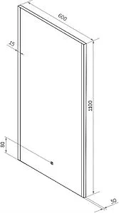 Зеркало с подсветкой Continent Modern Led 60x110 белый ЗЛП618, 2