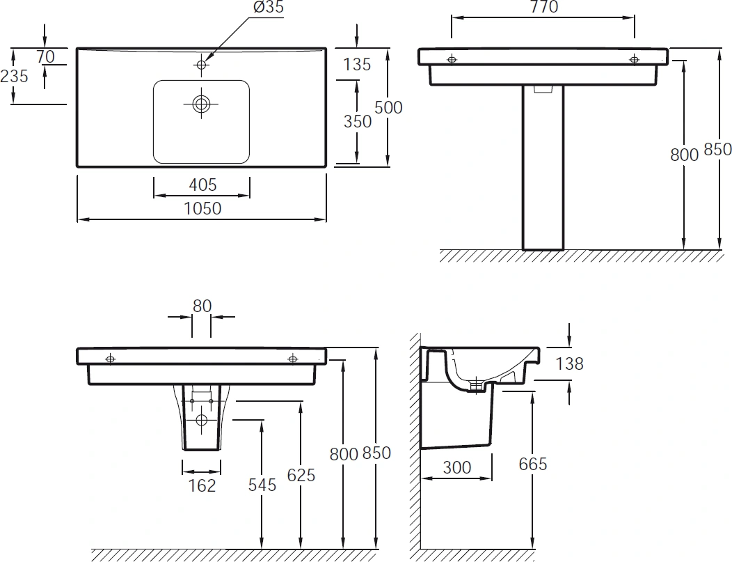 Раковина Jacob Delafon Odeon Up 105 белый E4731-00