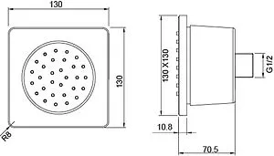 Душевая форсунка Aquatek чёрный матовый AQ2099MB, 2