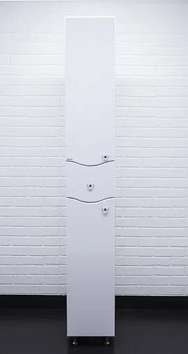 Шкаф-пенал напольный Айсберг Волна 30 L белый DA1005P