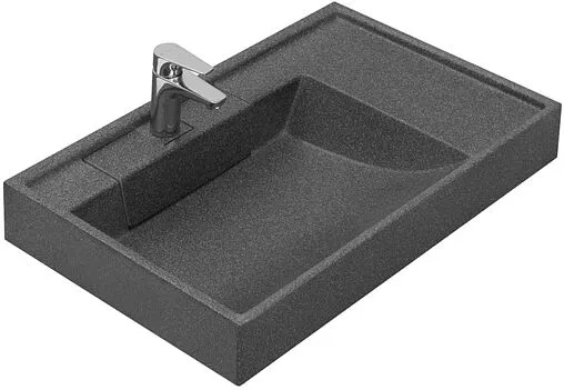 Раковина Aquaton Рейн 80 L графит 1A72113KRW210