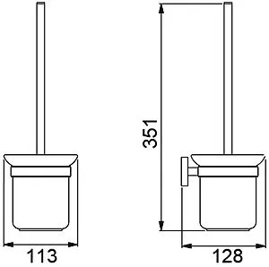 Ёршик для унитаза Timo Selene чёрный матовый 12061/03 Ёршик для унитаза Timo Selene чёрный матовый 12061/03, 2