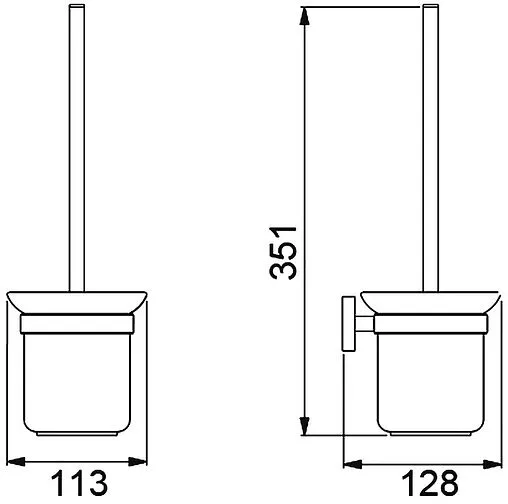 Ёршик для унитаза Timo Selene чёрный матовый 12061/03