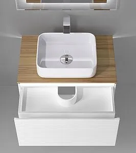 Тумба-умывальник подвесная Jorno Karat 80 белый Kar.01.80/P/W+MLN-7050H Тумба-умывальник подвесная Jorno Karat 80 белый Kar.01.80/P/W+MLN-7050H, 4