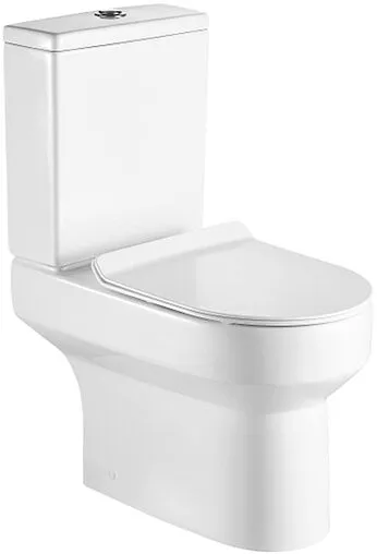 Унитаз-компакт безободковый Aquanet Logic-C Rimless белый Logic-C+Logic-C-1