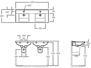 Раковина Jacob Delafon Struktura 120 белый EXF112 Раковина Jacob Delafon Struktura 120 белый EXF112, 2