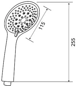 Лейка ручного душа Osgard Amant хром 09013 Лейка ручного душа Osgard Amant хром 09013, 2