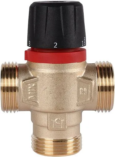 Трехходовой термостатический смесительный клапан 1&quot; +20...+43°С Kvs 2.5 Rommer RVM-0231-254325