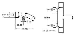 Термостат для ванны Jacob Delafon Talan хром E10089RU-CP, 2