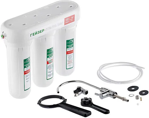 Фильтр под мойку для жесткой воды Гейзер Ультра Био 421 11042 Дисраптор