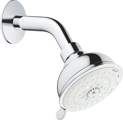 Лейка верхнего душа с настенным креплением Grohe New Tempesta Rustic хром/белый 26089001