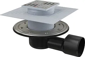 Трап горизонтальный Set AlcaPlast 100x100мм APV3344 Трап горизонтальный Set AlcaPlast 100x100мм APV3344, 1