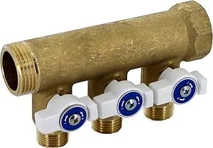 Коллектор запорный проходной 3 отвода 1"в/н x ½"н Uni-fitt 424G4230 Коллектор запорный проходной 3 отвода 1"в/н x ½"н Uni-fitt 424G4230, 5