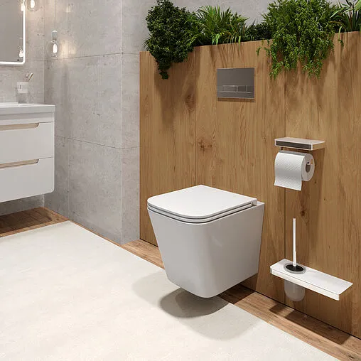 Комплект 5 в 1 Lemark Peneda+Bit Florex White 100803421 с кнопкой Bit 9803007 хром матовый