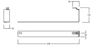 Полотенцедержатель Jacob Delafon Terrace 48 хром E4105-CP Полотенцедержатель Jacob Delafon Terrace 48 хром E4105-CP, 2