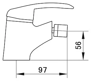 Смеситель для биде SMARTsant Тренд хром SM054005AA, 2