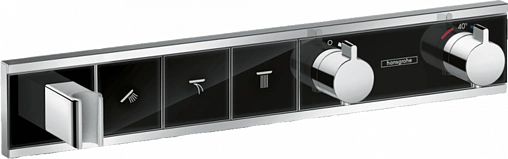 Термостат для 3 потребителей Hansgrohe RainSelect чёрный/хром 15356600