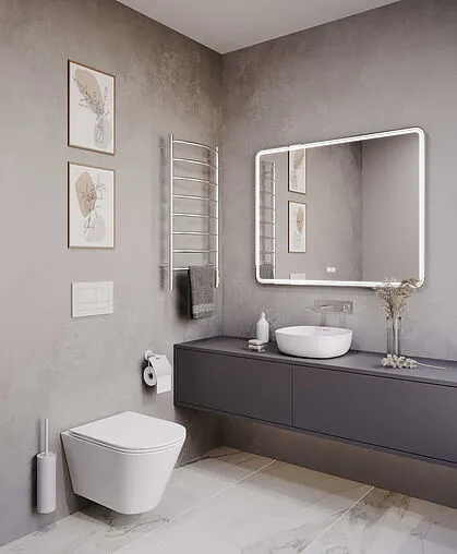 Унитаз подвесной безободковый Terminus Классик Tornado белый 02W54x36W