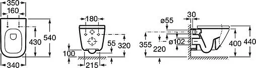 Комплект 4 в 1 Roca Gap Clean Rim Set 3.5