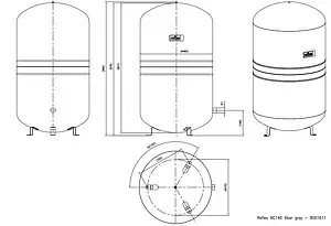 Расширительный бак Reflex NG 140л 6 бар 8001611 Расширительный бак Reflex NG 140л 6 бар 8001611, 2