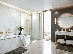 Термостат для 2 потребителей Hansgrohe Ecostat S шлифованная бронза 15758140, 3