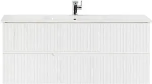 Тумба-умывальник подвесная Cezares Duet 120 Bianco Lucido DUET-1200-2C-SO-BL+CZR-NAT-120-LVB, 1