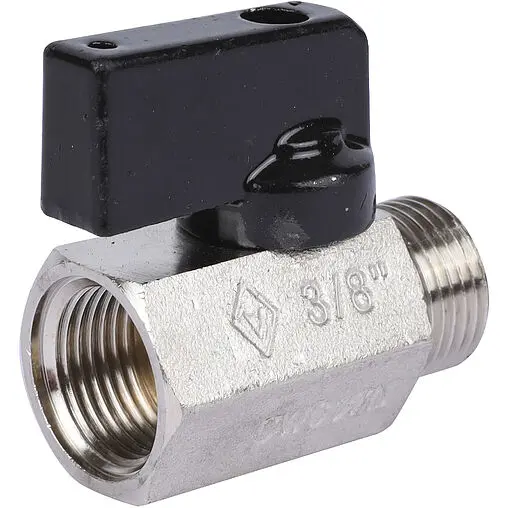 Кран шаровый мини ⅜&quot;в x ⅜&quot;н Bugatti Kansas 08050011