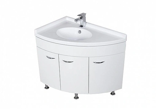 Тумба под умывальник напольная Aquanet Корнер 89 L белый 00158824