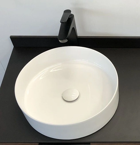 Тумба-умывальник подвесная Comforty Порто 120-2 дуб тёмно-коричневый/чёрный 00-00001287CF