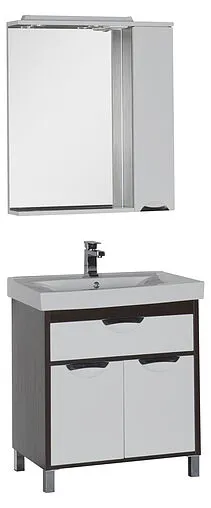 Шкаф-зеркало Aquanet Гретта 75 R белый/венге 00173995