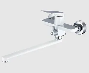 Смеситель для ванны с длинным изливом Osgard Solen White белый/хром 59223, 3