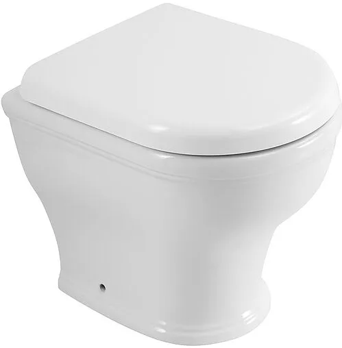 Унитаз приставной безободковый Cezares Giubileo белый CZR-265-CBR