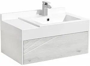 Тумба-умывальник подвесная Aquaton Сакура 80 ольха навара/белый 1A2364K1SKW80, 1