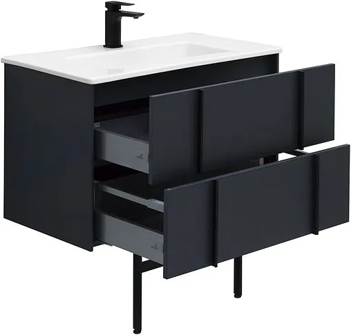 Тумба под умывальник подвесная Allen Brau Reality 80 антрацит 1.32005.AM