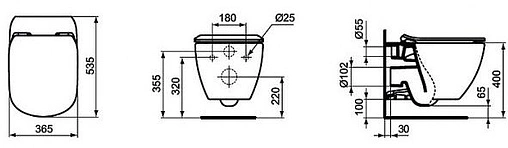 Комплект 4 в 1 Ideal Standard Tesi AquaBlade T386801