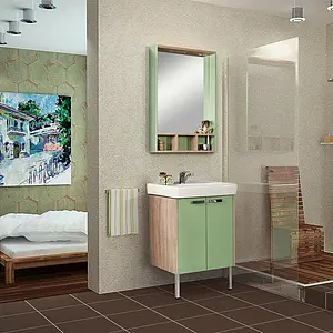 Тумба-умывальник напольная Aquaton Йорк 60 салатовый/дуб сонома 1A1702K1YOAJ0 Тумба-умывальник напольная Aquaton Йорк 60 салатовый/дуб сонома 1A1702K1YOAJ0, 3