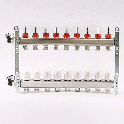 Группа коллекторная с расходомерами 9 отводов 1&quot;в/в x ¾&quot;ек Uni-fitt 450I4309